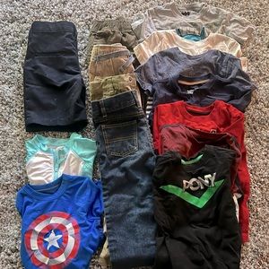 Toddler/kids clothes bundle, sizes 4-6, pants, short/long selves shirts